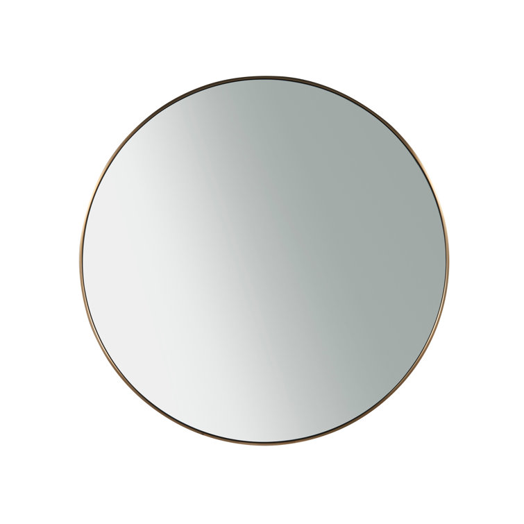54" Round Gold and Bronze Contemporary Mirror