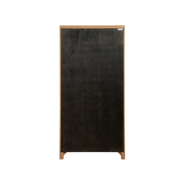 Contemporary Brown 82" Tall Wardrobe with Adjustable Shelves