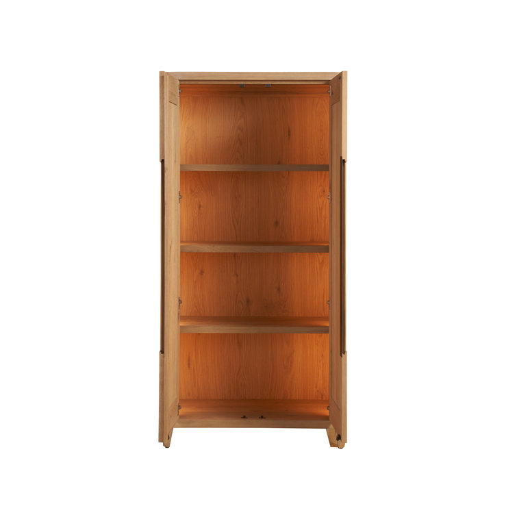 Contemporary Brown 82" Tall Wardrobe with Adjustable Shelves