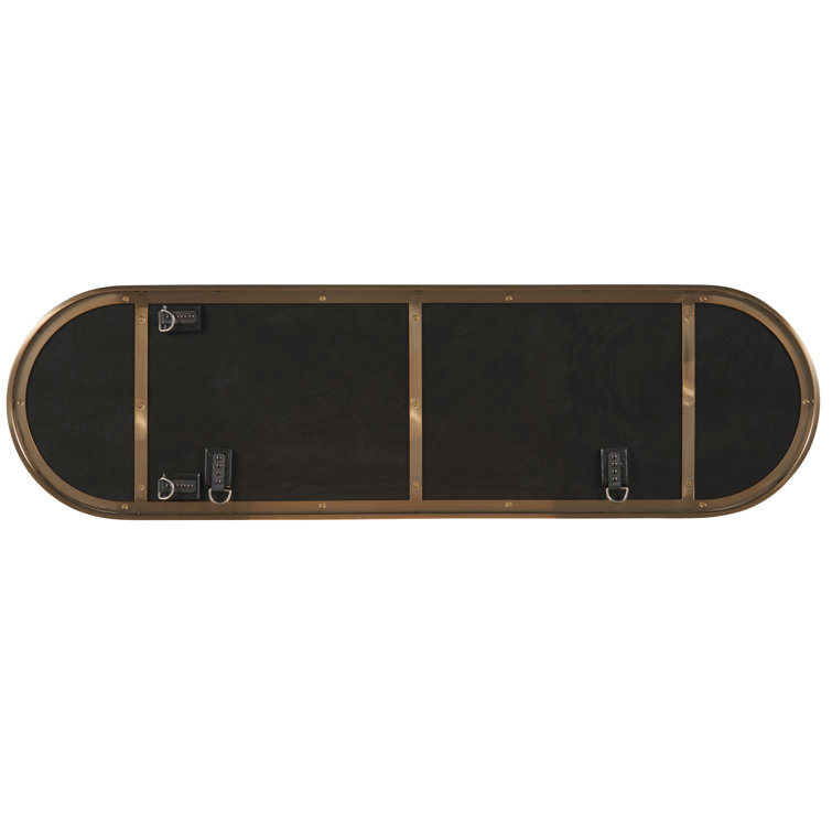 Luna Oval Gold and Bronze Contemporary Mirror