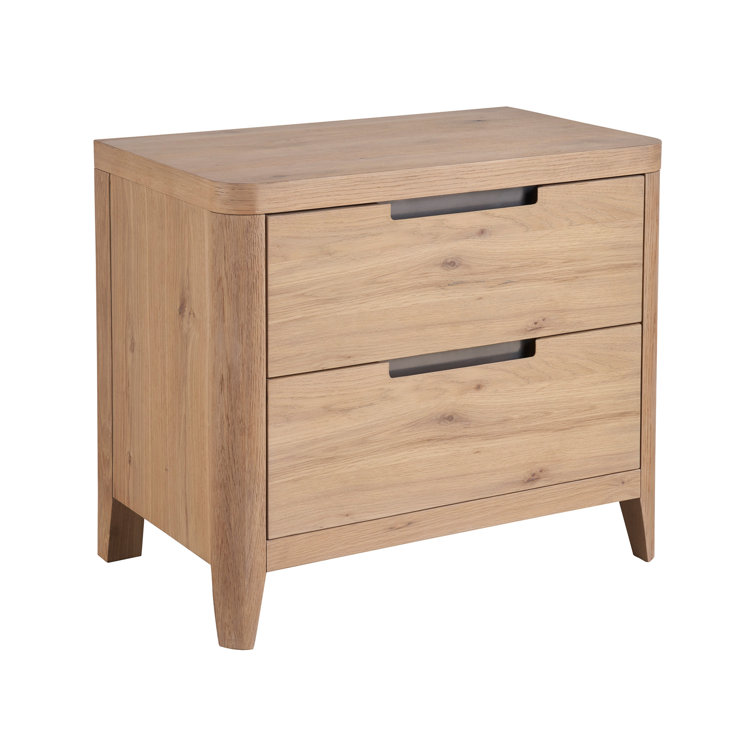 Walker Organic Natural Oak 2-Drawer Nightstand