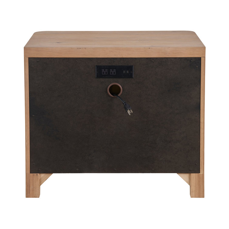 Walker Organic Natural Oak 2-Drawer Nightstand