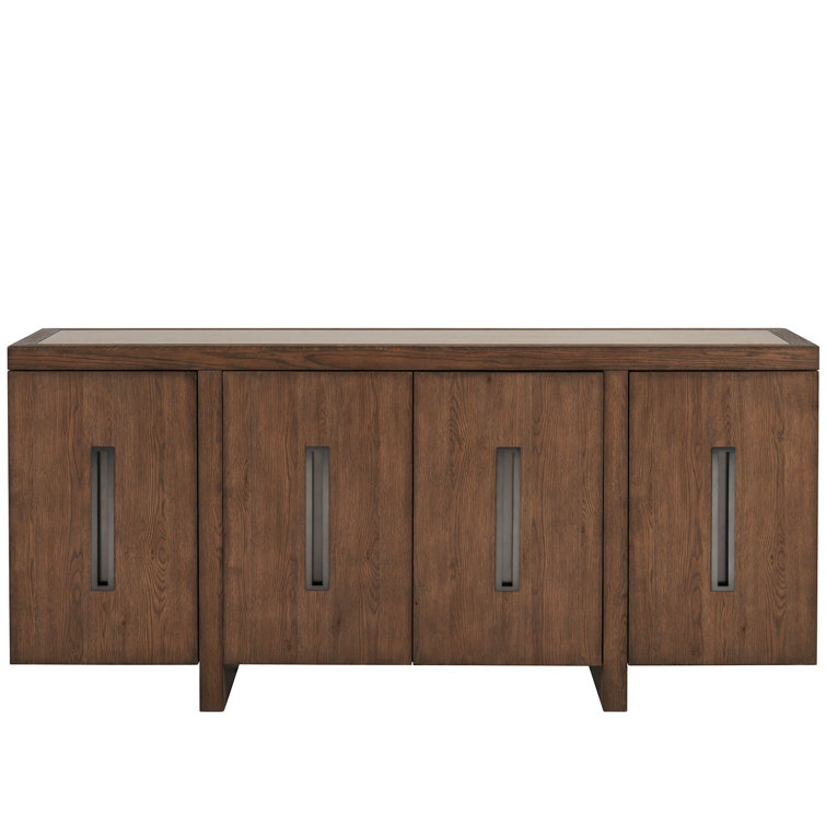 Veda 78'' Medium Brown Oak Modern Credenza