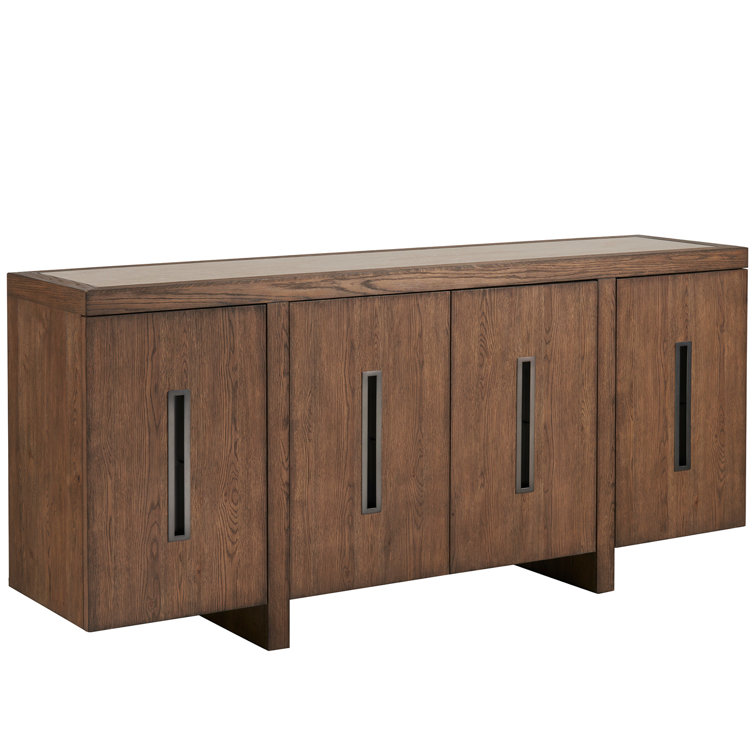 Veda 78'' Medium Brown Oak Modern Credenza