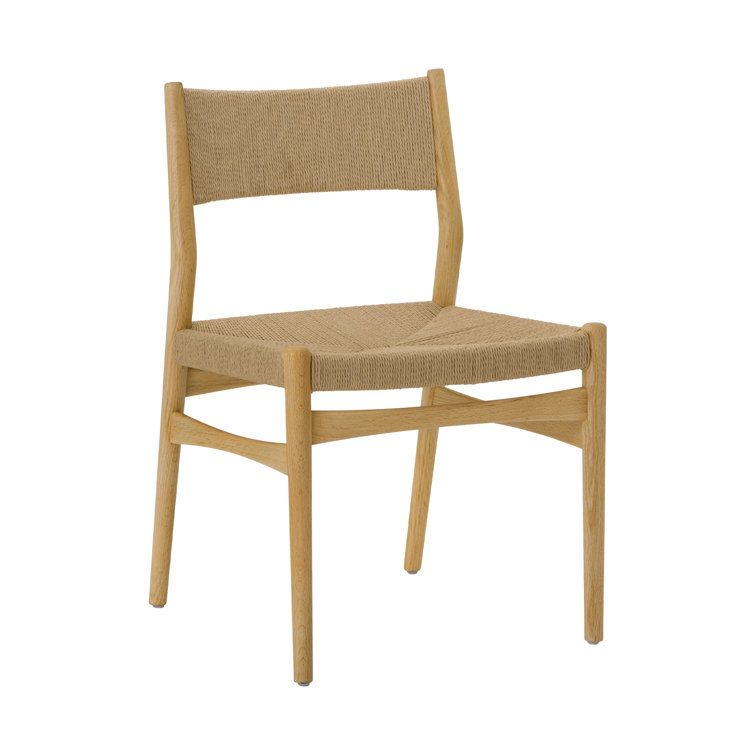 Natural Oak Round Dining Set with Paper Cord Seats