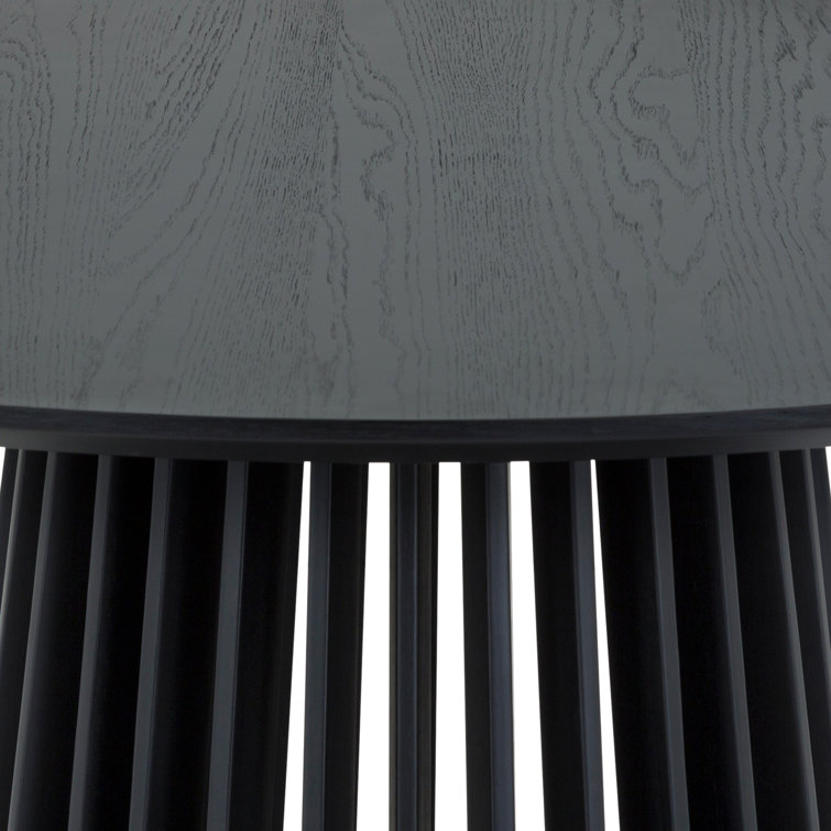 Dix 47'' Black Round MDF Pedestal Dining Table
