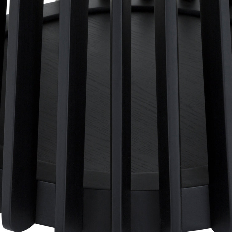 Dix 47'' Black Round MDF Pedestal Dining Table