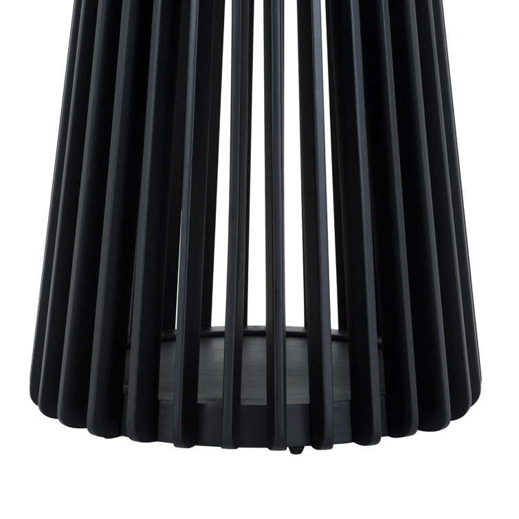 Dix 47'' Black Round MDF Pedestal Dining Table