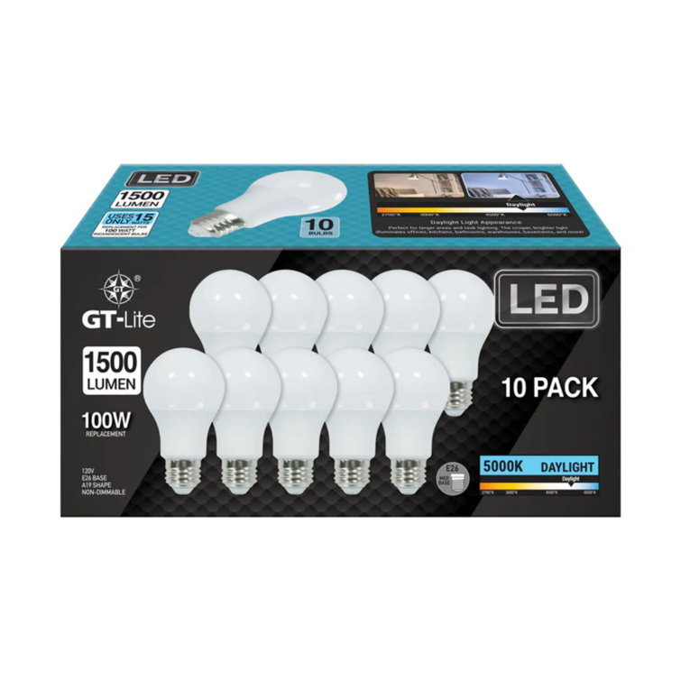 Soft White Dimmable LED A19 Light Bulb, 100W Equivalent