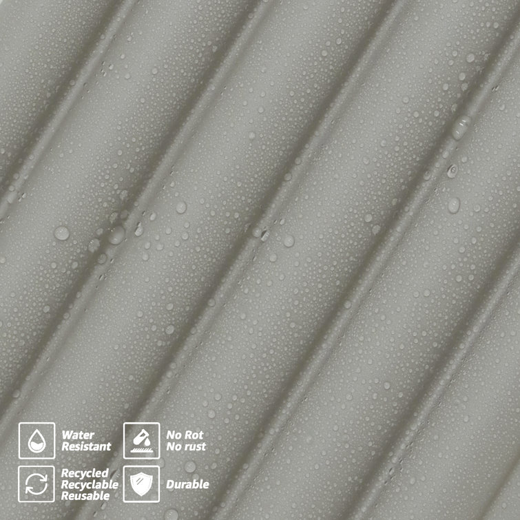 Gray 6.2" x 102" 3D Textured Vinyl Slat Wall Panels