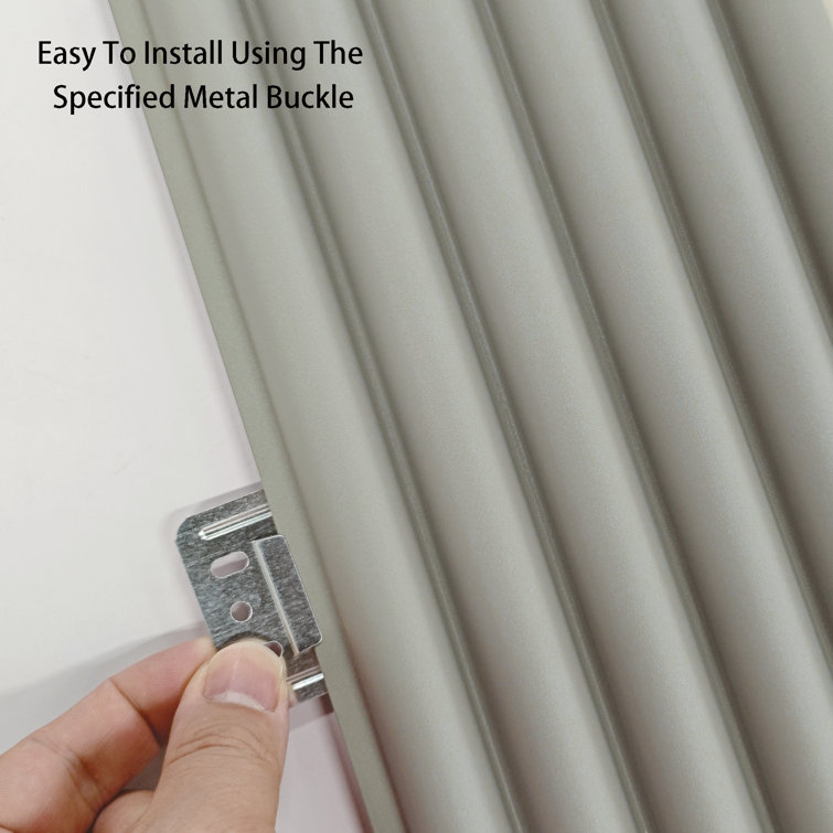 Gray 6.2" x 102" 3D Textured Vinyl Slat Wall Panels