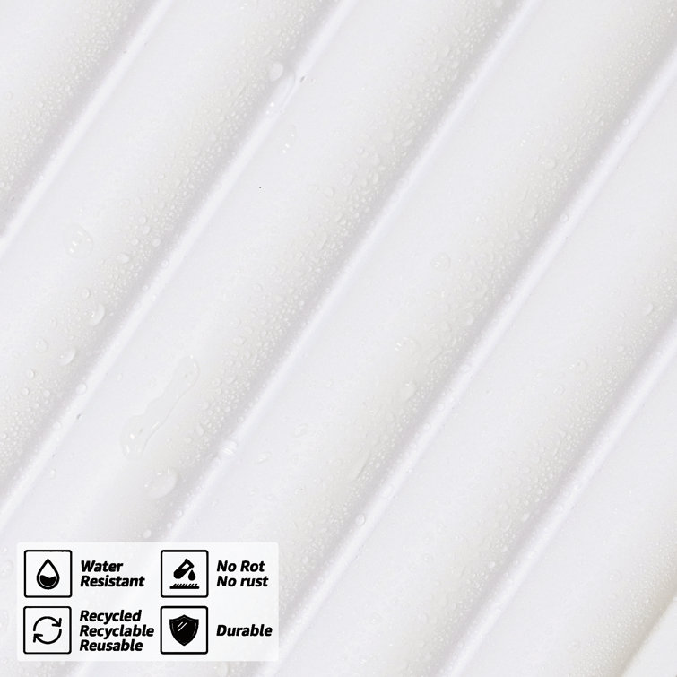 White WPC 3D Fluted Wall Paneling 6.2" x 102"