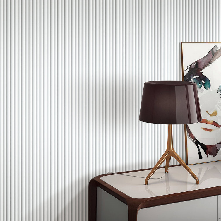 White WPC 3D Fluted Wall Paneling 6.2" x 102"
