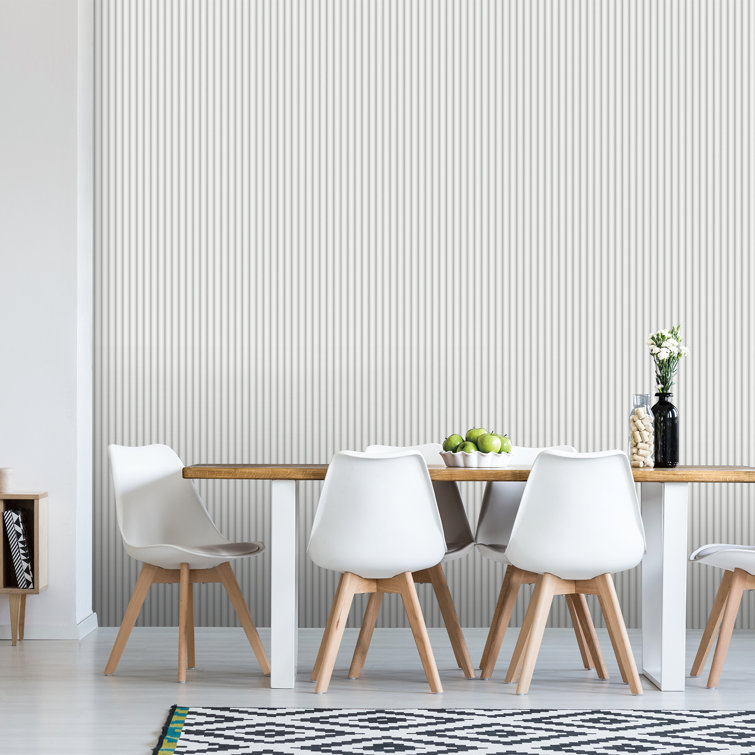 White WPC 3D Fluted Wall Paneling 6.2" x 102"
