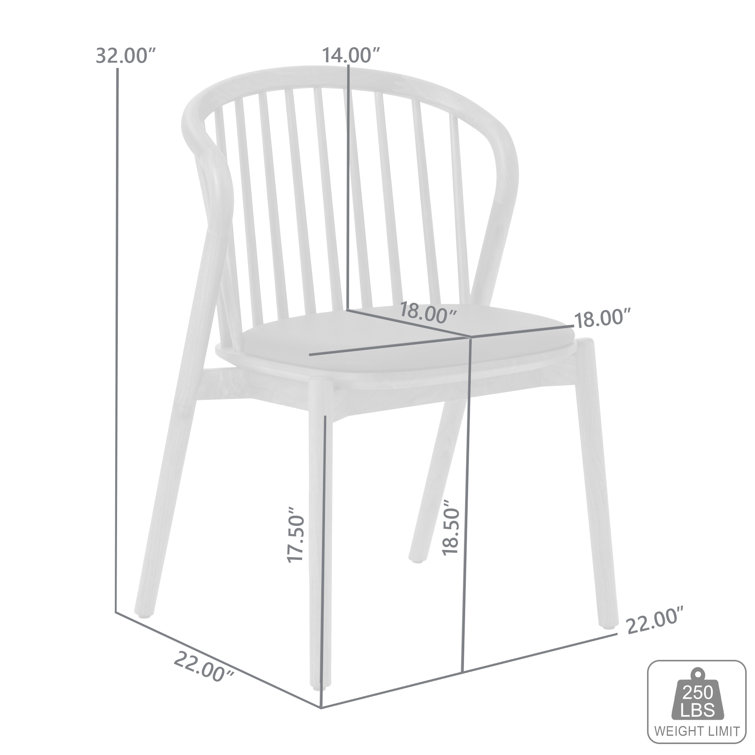 Echo Walnut Wood and Black Faux Leather Dining Chairs - Set of 2