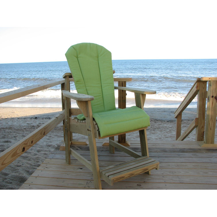 Forest Green Stripe Adirondack Chair Cushion with Acrylic Fabric