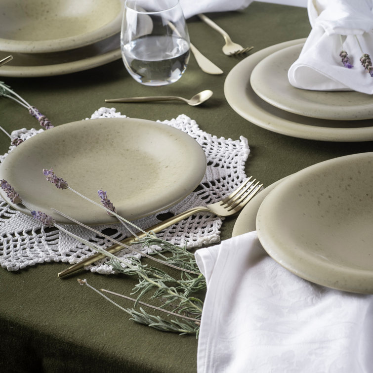 Aro 12-Piece Off-White Ceramic Dinnerware Set, Service for 4