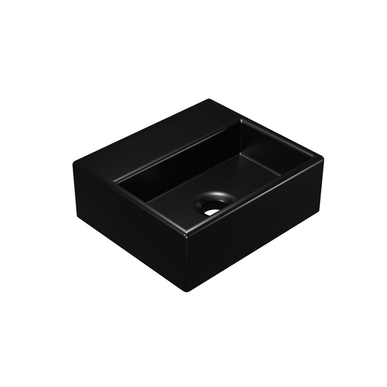 Quattro Modern Ceramic Wall-Mount Rectangular Sink 13"x11.2"