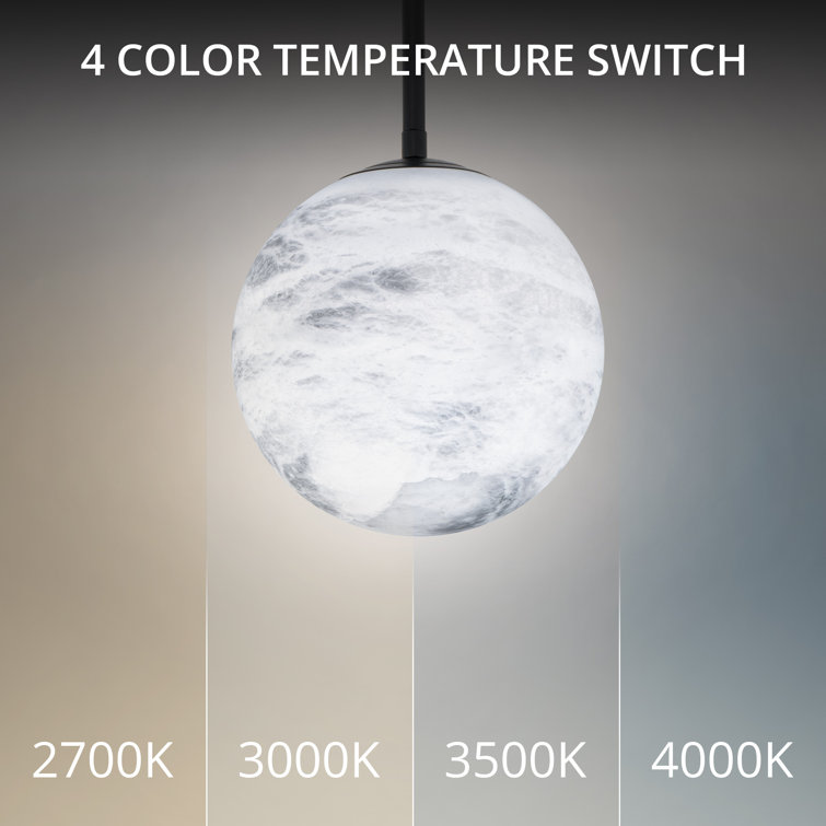 Pisces Black Aluminum 9-Light LED Globe Pendant