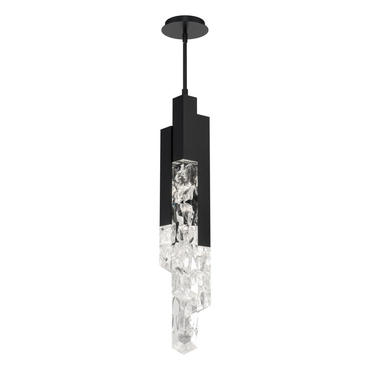 Modern Black Crystal LED Mini Pendant Light
