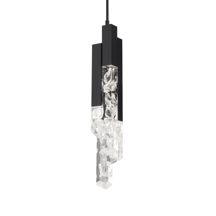 Modern Black Crystal LED Mini Pendant Light