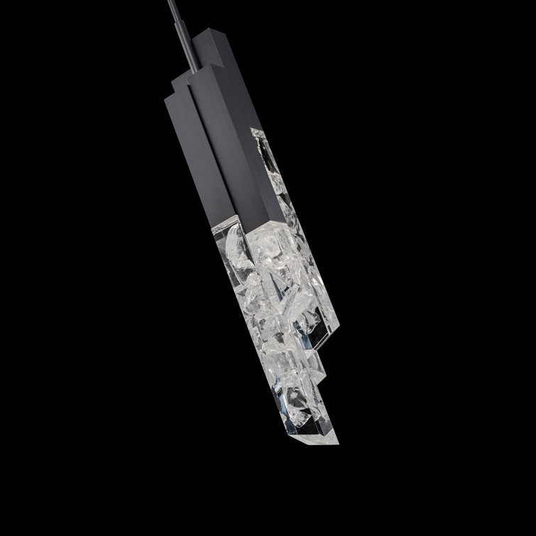 Modern Black Crystal LED Mini Pendant Light