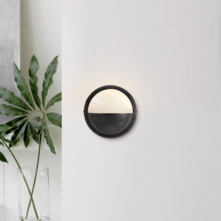 Polished Nickel 10" Dimmable Outdoor Wall Sconce