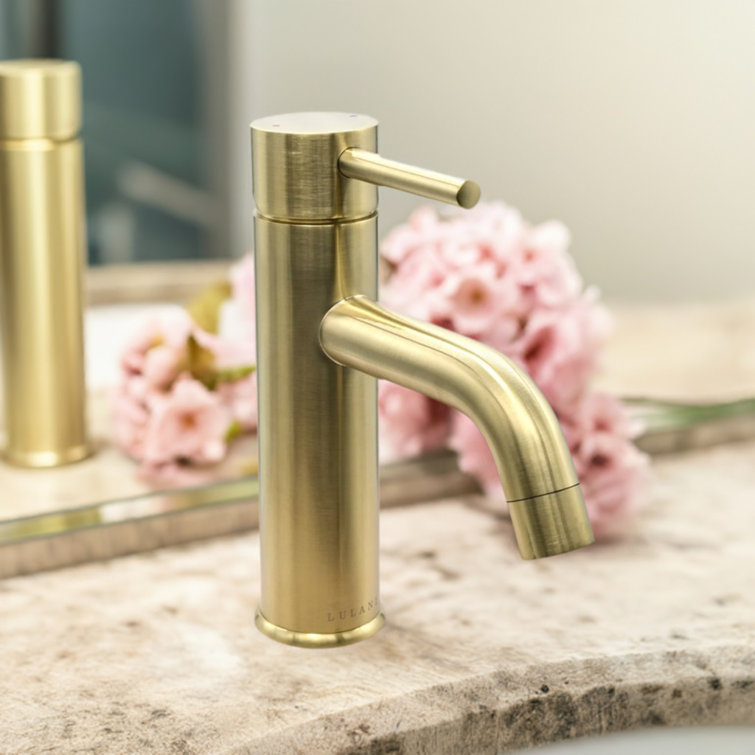 St. Lucia Champagne Gold Sleek Bathroom Faucet