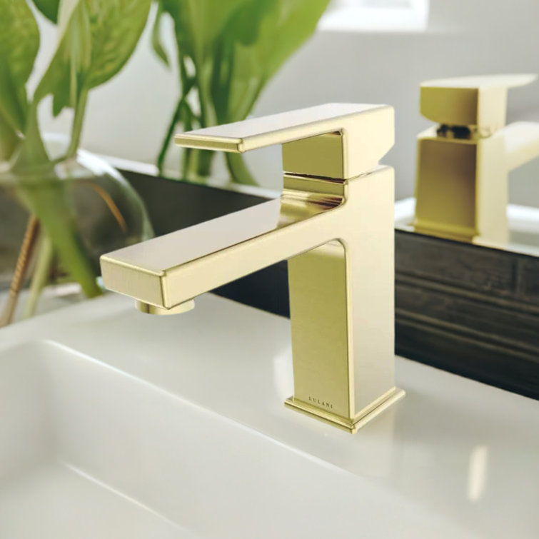 Capri Champagne Gold Brass Single Hole Bathroom Faucet