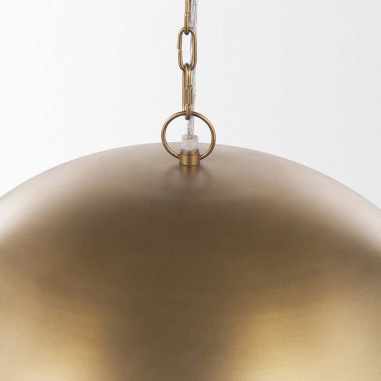 Gold Dome Single Light Plug-in Pendant
