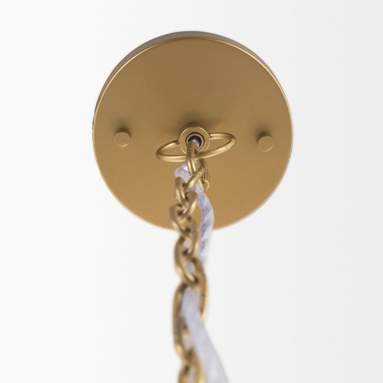 Gold Dome Metal Single Light Plug-in Pendant