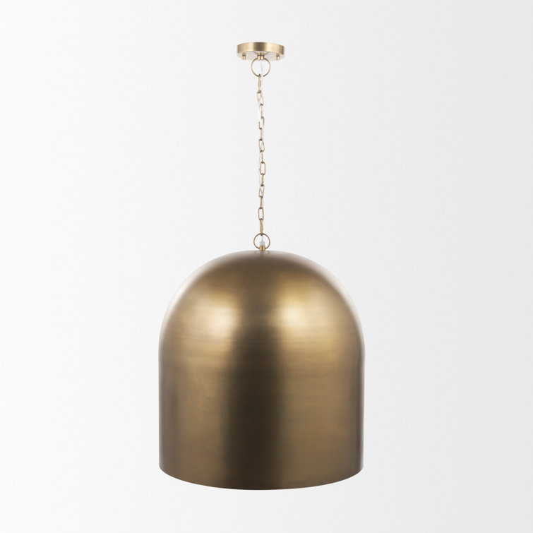 Gold Dome Single Light Plug-in Pendant