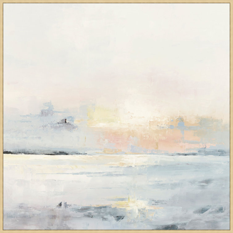 Southern Sunset Large Abstract Canvas Art in Pastel Hues