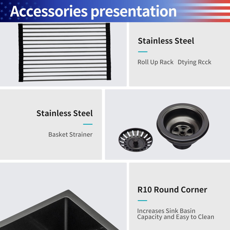 33'' Gunmetal Black Stainless Steel Farmhouse Apron Sink