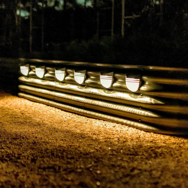 Dappled-Pebble Gray Outdoor Waterproof Solar LED Deck Light Pack