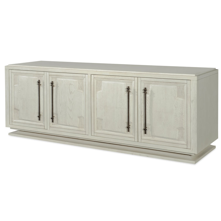 Scandinavian Modern Light Brown Oak Sideboard Cabinet