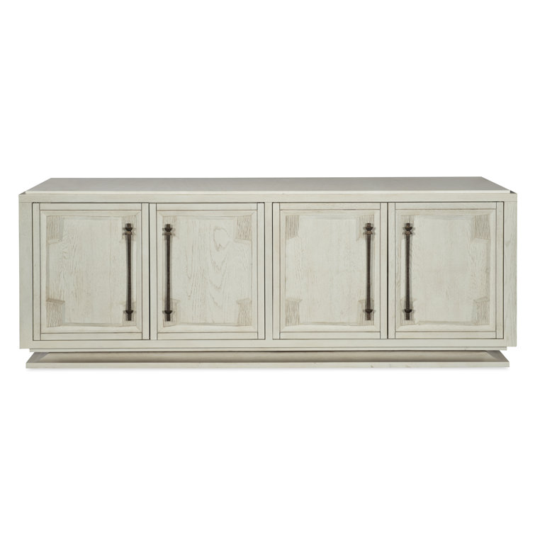 Scandinavian Modern Light Brown Oak Sideboard Cabinet
