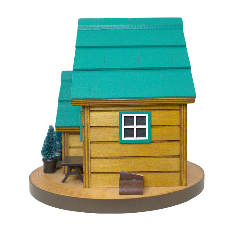 Cedar Point Cottage Birdhouse with Green Roof
