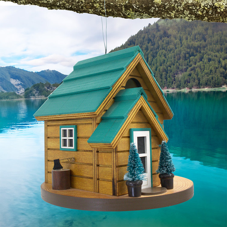 Cedar Point Cottage Birdhouse with Green Roof