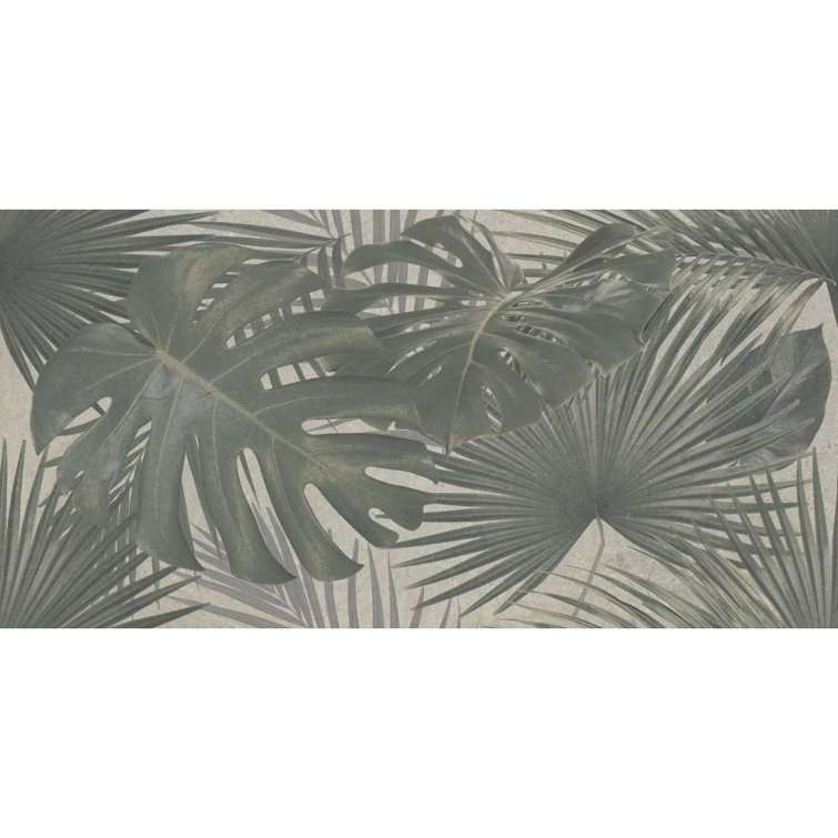 Jungle Green Large Format Glossy Porcelain Wall & Floor Tile