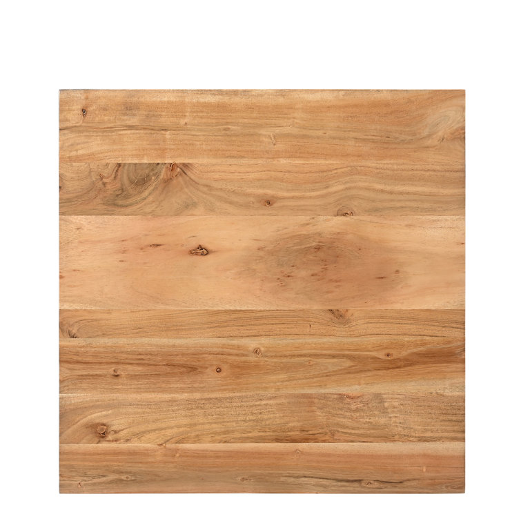 Lux Light Brown Solid Acacia Wood End Table