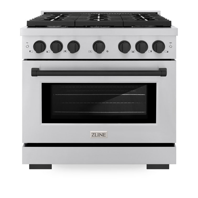 ZLINE 36" Stainless Steel Convection Gas Range with 6 Burners