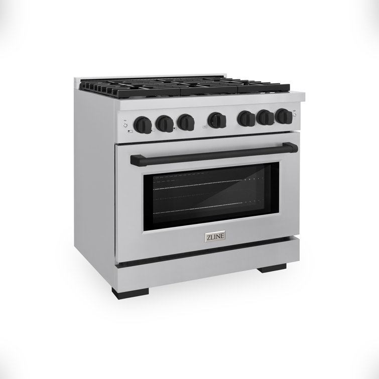 ZLINE 36" Stainless Steel Convection Gas Range with 6 Burners