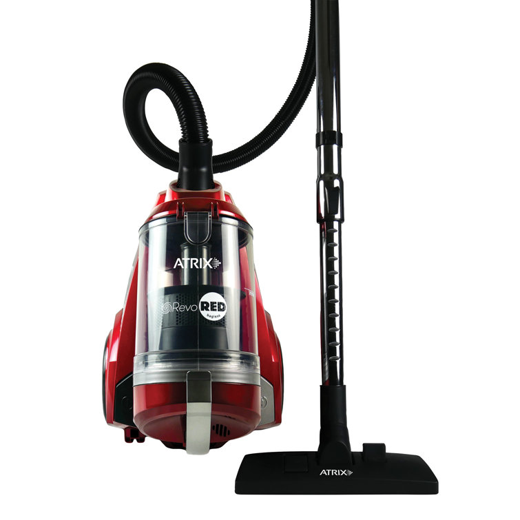 Atrix Revo Red Bagless HEPA Canister Vacuum Cleaner