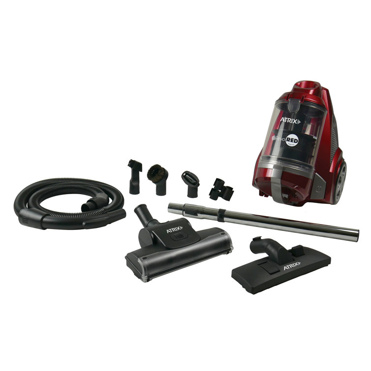 Atrix Revo Red Bagless HEPA Canister Vacuum Cleaner