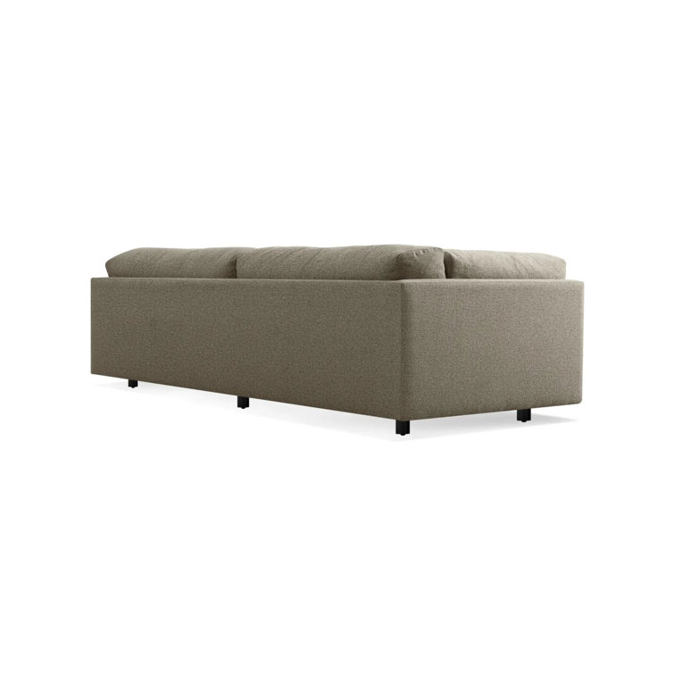 Sanford Black Cotton Blend Standard Sofa with Wood Frame