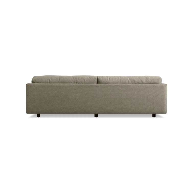 Sanford Black Cotton Blend Standard Sofa with Wood Frame