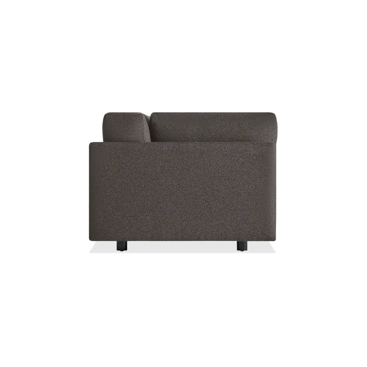 Kelso Charcoal 82" Cotton Blend Sofa with Wood Legs