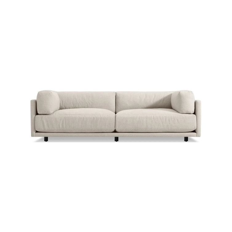 Sunday Comfort 82" Sanford Natural Linen Cushion-Back Sofa