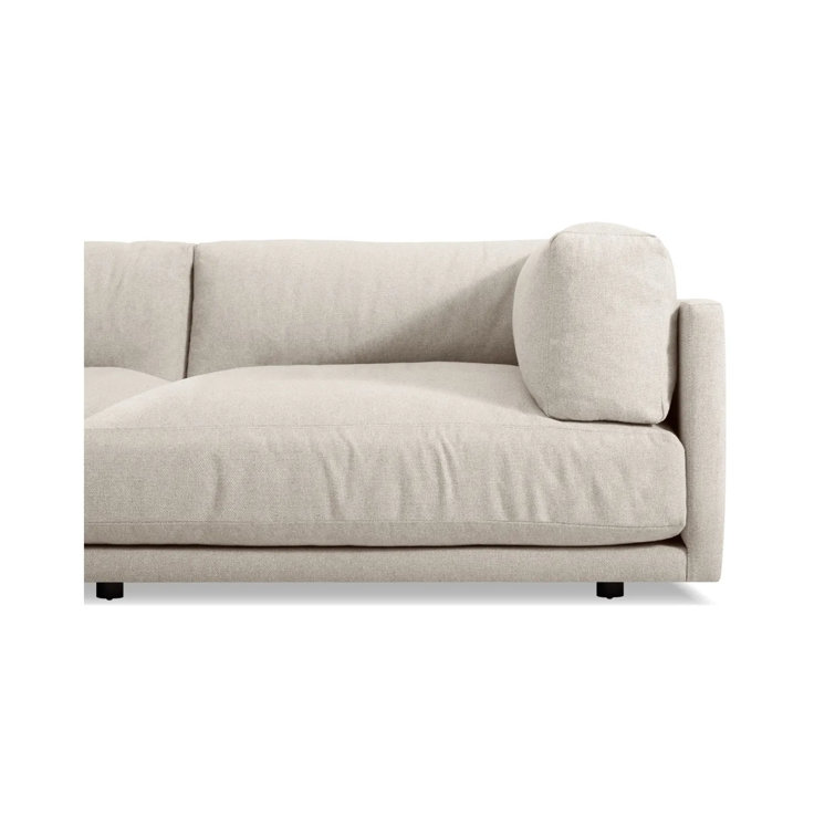 Sunday Comfort 82" Sanford Natural Linen Cushion-Back Sofa